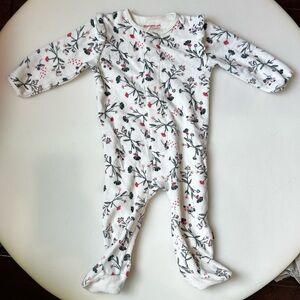 Magnetic Me Baby Girl's Autumn Velour Footie One Piece 6-9M